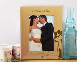 Cadre gravé mariage