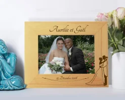 Cadre gravé mariage