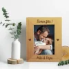 Cadre photo en bois gravé - Papa