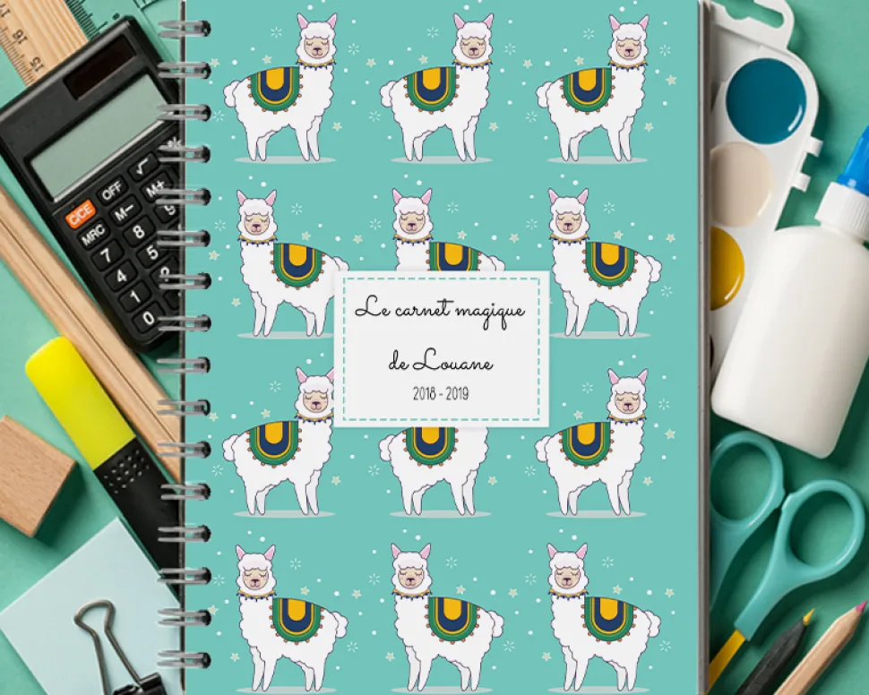 Cahier A4 Personnalisable - Lama