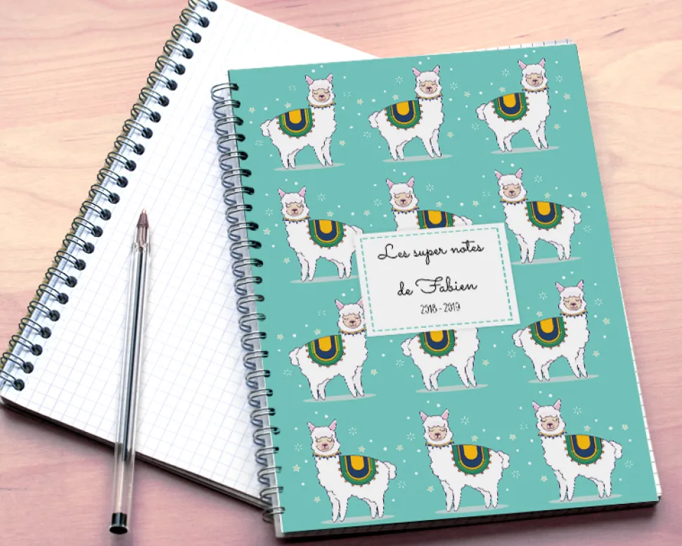 Cahier A4 Personnalisable - Lama