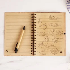 Cahier en bois personnalisé - Chef étoilé