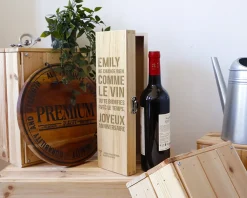 Caisse à vin personnalisée anniversaire - Citation