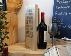 Caisse à vin personnalisée anniversaire - Citation