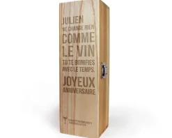 Caisse à vin personnalisée anniversaire - Citation