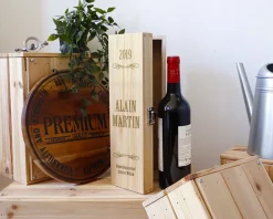 Caisse à vin personnalisée anniversaire - Année