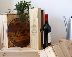 Caisse à vin personnalisée en bois - Veux-tu être ... ?
