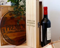 Caisse à vin personnalisée anniversaire - Message