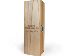 Caisse à vin personnalisée anniversaire - Message