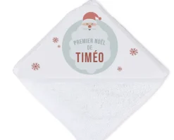 Cape de bain bébé personnalisable - Mon Premier Noël