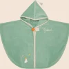 Cape de bain personnalisée brodée - Pingouin Vert