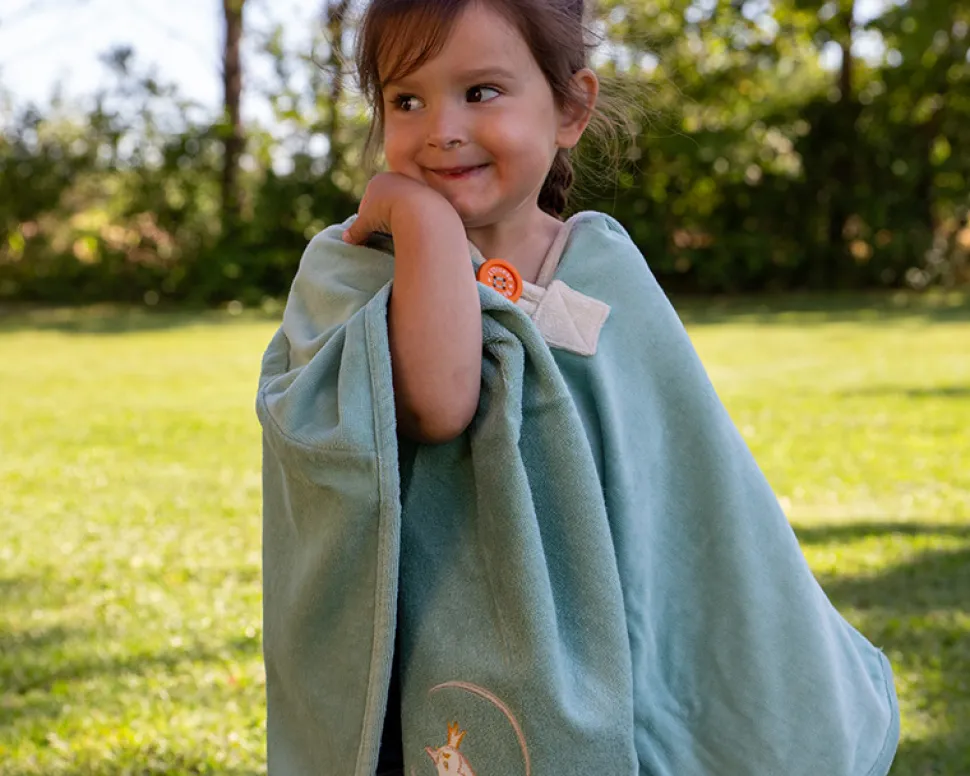 Cape de bain personnalisée brodée - Pingouin Vert