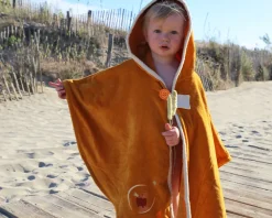 Cape de bain personnalisée brodée - Lion Safran