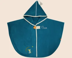 Cape de bain personnalisée brodée - Laton Pétrole