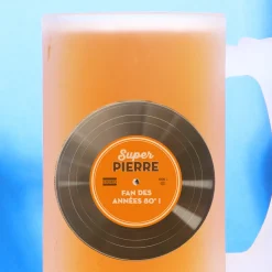 Chope bière personnalisé - Retro Vinyle