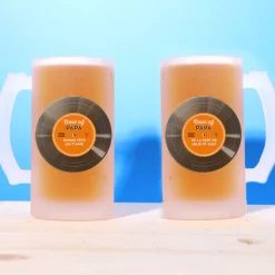 Chope bière personnalisé - Retro Vinyle