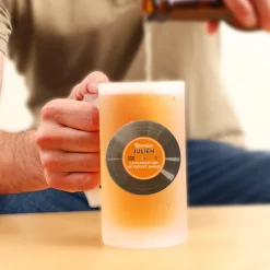 Chope bière personnalisé - Retro Vinyle