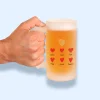 Chope de bière personnalisée - Papi et ses petits coeurs