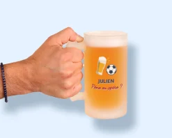 Chope de bière personnalisée - Apéro Foot