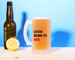 Chope de bière personnalisée - Message Moto
