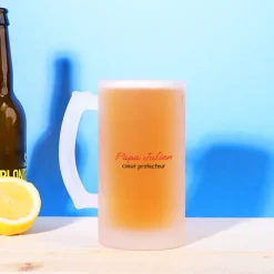 Chope de bière personnalisée - Papa et ses petits coeurs