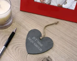 Coeur Ardoise à suspendre