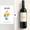 Coffret affiche et bouteille de vin personnalisées - Empreintes pour papa