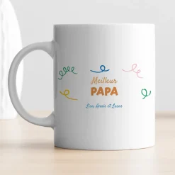 Coffret affiche et mug personnalisés - Empreintes pour papa