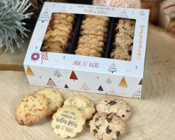 Coffret biscuits Personnalisable - Aux 3 saveurs - Noël