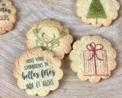 Coffret biscuits Personnalisable - Aux 3 saveurs - Noël