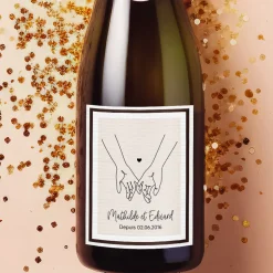 Coffret Champagne personnalisé - Dessin au trait