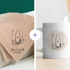 Coffret Cocooning personnalisé - Dessin au trait