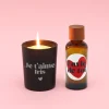 Coffret coquin personnalisé - Huile de massage et bougie