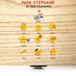 Coffret de chocolats Monbana personnalisé - Famille poussins