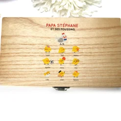 Coffret de chocolats Monbana personnalisé - Famille poussins