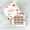 Coffret de chocolats personnalisés photo en forme de coeurs - Amour