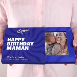 Coffret de chocolats personnalisés photo - Message