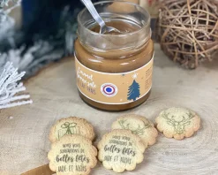 Coffret duo biscuits et caramel beurre salé Personnalisable - Noël