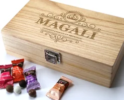 Coffret gravé Prestige de chocolats Monbana