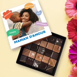 Coffret luxe chocolats personnalisé - Eclats de Couleurs