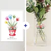 Coffret personnalisé affiche et vase cubique - Empreintes