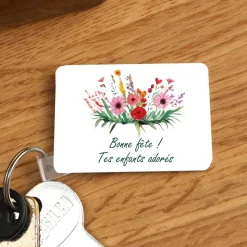 Coffret personnalisé affiche et porte-clés - Empreintes