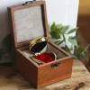 Coffret personnalisé avec rose en or et rose éternelle secrète