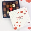 Coffret personnalisé de 25 chocolats - Amour