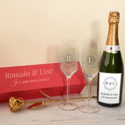 Coffret Romantique personnalisé - Monogramme