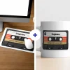 Coffret rétro K7 - Tapis de souris et mug personnalisés