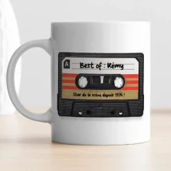 Coffret rétro K7 - Tapis de souris et mug personnalisés