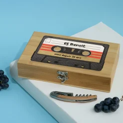 Coffret sommelier personnalisé - Retro K7 audio