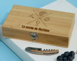 Coffret sommelier personnalisé - 5 accessoires - Message