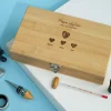Coffret sommelier personnalisé - 5 accessoires - Papa et ses petits coeurs